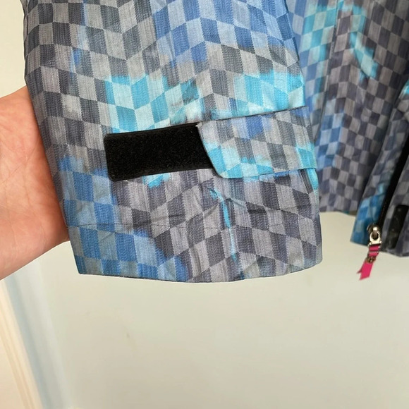 Volkl Big Mountain Womens medium size 8 Ski jacket blue check pattern sensortex - Picture 3 of 12